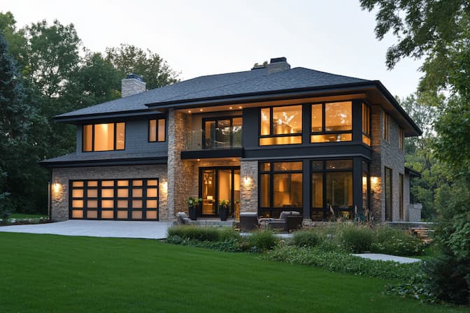 modern, fancy home